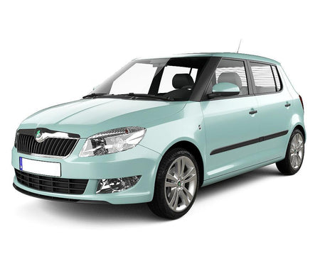 Gummimatten mit hohem Rand Skoda Fabia II baujahr 03.2007 - 10.2014, karosserie schrÀgheck
