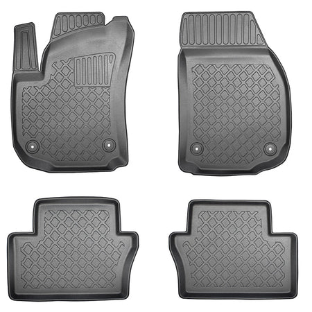 Gummimatten mit hohem Rand Opel Zafira B, baujahr 05.2005 - 2014, karosserie van 5-7 sitzplätzen, ohne 3. sitzreihe | 602368