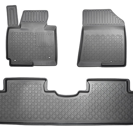 Gummimatten mit hohem Rand Kia Carens III, baujahr 04.2013 - 08.2019, karosserie van 5-7 sitzplätzen, ohne 3. sitzreihe | 603187