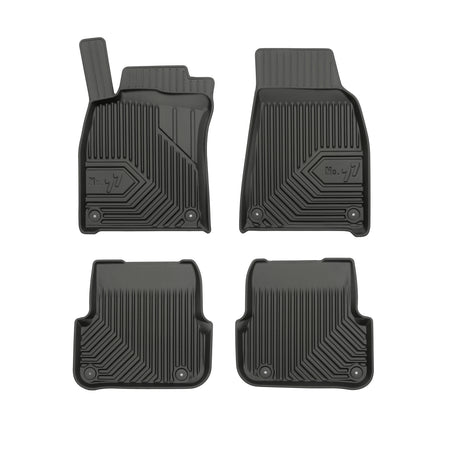 Gummimatten mit hohem Rand Audi A6 C6, baujahr 03.2006 - 2011, karosserie kombi nach facelift, 34.5 cm abstand zwischen den hinteren befestigungen | 77408852