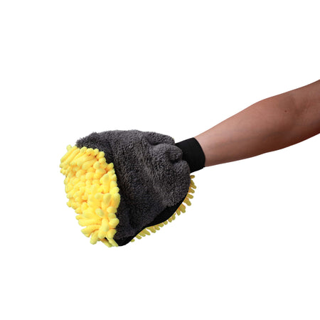 Mikrofaser-Wasch- und Reinigungshandschuh 2in1