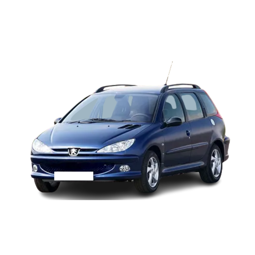Gummimatten mit hohem Rand Peugeot 206 baujahr 1998 - 2012, karosserie kombi