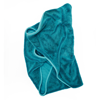 AMOS Powerfluff Ultra-saugfähiges Mikrofaser-Trockentuch, 1000 GSM, 60x80 cm, Blau + GRATIS Handschuh