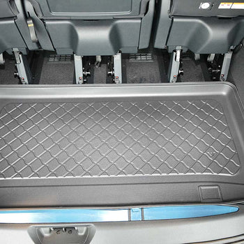 Kofferraumwannen Ford Tourneo Custom Facelift, karosserie van, baujahr 02.2018 - bis heute, radstand l1, hinter der 3. sitzreihe | 193146GRD