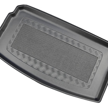 Kofferraumwannen Volkswagen Polo VI, karosserie schrägheck, baujahr 10.2017 - bis heute, unteren kofferraumboden, varioboden im unterster ebene | 193426