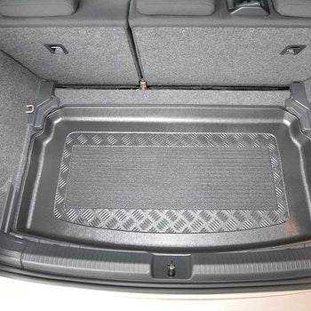 Kofferraumwannen Volkswagen Polo VI, karosserie schrägheck, baujahr 10.2017 - bis heute, unteren kofferraumboden, varioboden im unterster ebene | 193426