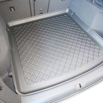 Kofferraumwannen Volkswagen ID .7, karosserie kombi, baujahr 06.2024 - bis heute, oberer kofferraumboden, varioboden im hoechsten ebene | 193903GRD