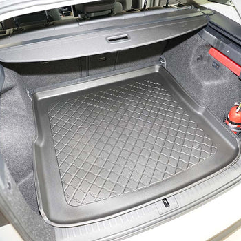 Kofferraumwannen Skoda Enyaq IV Electric, karosserie suv, baujahr 02.2022 - bis heute, oberer kofferraumboden, varioboden in mittelposition | 193989GRD