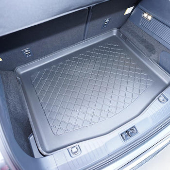 Kofferraumwannen Ford Mustang Mach-E electric, karosserie suv, baujahr 05.2021 - bis heute, oberer kofferraumboden, varioboden im hoechsten ebene | 194053GRD