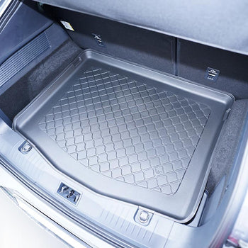 Kofferraumwannen Ford Mustang Mach-E electric, karosserie suv, baujahr 05.2021 - bis heute, oberer kofferraumboden, varioboden im hoechsten ebene | 194053GRD