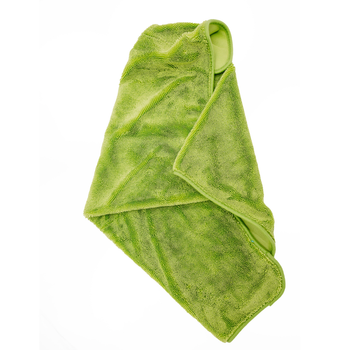 AMOS Powerfluff Ultra-saugfähiges Mikrofaser-Trockentuch, 1000 GSM, 60x80 cm, Grün + GRATIS Handschuh