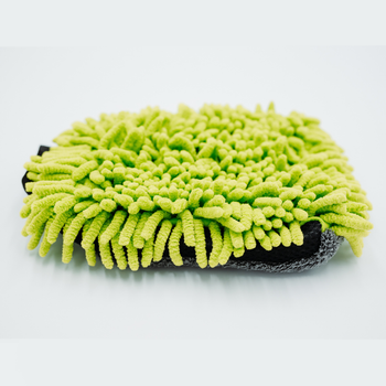 AMOS Powerfluff Ultra-saugfähiges Mikrofaser-Trockentuch, 1000 GSM, 60x80 cm, Grün + GRATIS Handschuh