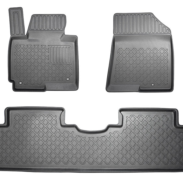 Gummimatten mit hohem Rand Kia Carens III, baujahr 04.2013 - 08.2019, karosserie van 5-7 sitzplätzen, ohne 3. sitzreihe | 603187