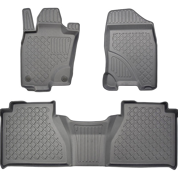 Gummimatten mit hohem Rand Mercedes X-Klasse Clasa X, baujahr 01.2016 - bis heute, karosserie pickup ohne den am rechten beifahrer befestigten feuerlöscher | 603361