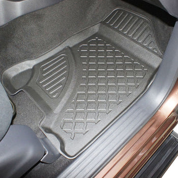 Gummimatten mit hohem Rand Mercedes X-Klasse Clasa X, baujahr 01.2016 - bis heute, karosserie pickup ohne den am rechten beifahrer befestigten feuerlöscher | 603361