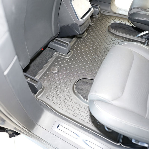 Gummimatten mit hohem Rand Tesla Model X , baujahr 10.2016 - 12.2020, karosserie suv, 6 Sitzplätze, 2. Sitzreihe #1