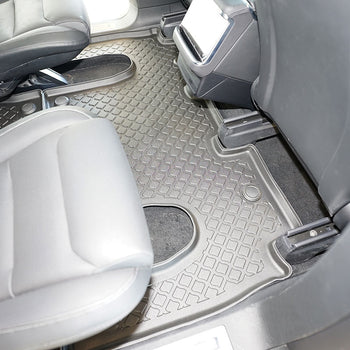 Gummimatten mit hohem Rand Tesla Model X , baujahr 10.2016 - 12.2020, karosserie suv, 6 Sitzplätze, 2. Sitzreihe #1