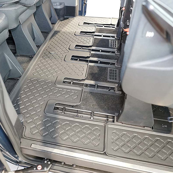 Gummimatten mit hohem Rand Ford Tourneo Custom, baujahr 01.2013 - 2018, karosserie van radstand l1 und l2, schaltgetriebe und automatikgetriebe, 3. sitzreihe | 693145