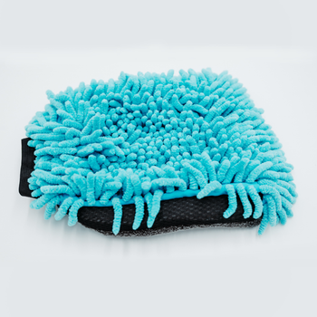 AMOS Powerfluff Ultra-saugfähiges Mikrofaser-Trockentuch, 1000 GSM, 60x80 cm, Blau + GRATIS Handschuh