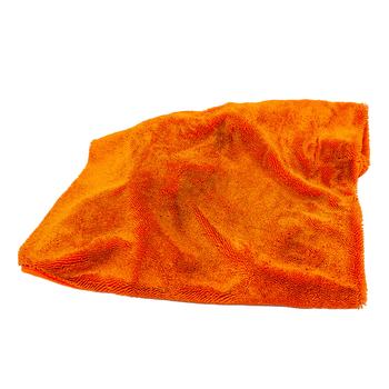 AMOS Powerfluff Ultra-saugfähiges Mikrofaser-Trockentuch, 1000 GSM, 60x80 cm, Orange + GRATIS Handschuh
