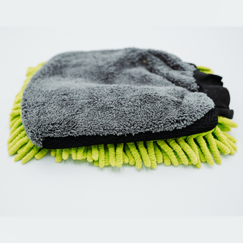 AMOS Powerfluff Ultra-saugfähiges Mikrofaser-Trockentuch, 1000 GSM, 60x80 cm, Grün + GRATIS Handschuh