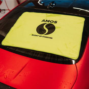 AMOS Powerfluff Ultra-saugfähiges Mikrofaser-Trockentuch, 1000 GSM, 60x80 cm, Grün + GRATIS Handschuh