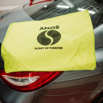 AMOS Powerfluff Ultra-saugfähiges Mikrofaser-Trockentuch, 1000 GSM, 60x80 cm, Grün + GRATIS Handschuh