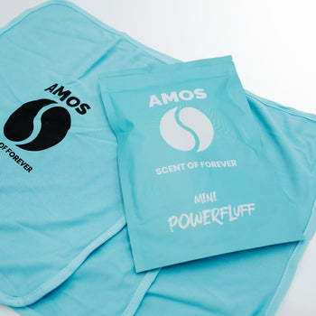 3er Set AMOS Powerfluff Mini Mikrofaser-Tücher, 250 GSM, 40x40 cm, Blau