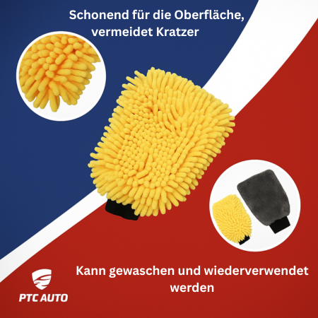 Mikrofaser-Wasch- und Reinigungshandschuh 2in1