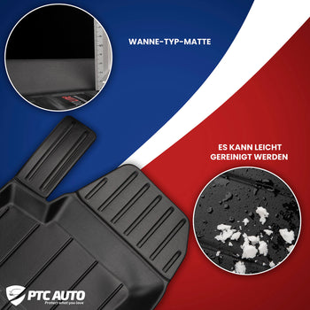 Gummimatten mit hohem Rand Audi A6 C6, baujahr 2004 - 03.2006, karosserie kombi vor-facelift, 37.5 cm abstand zwischen den hinteren befestigungen | 3D407633