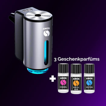 AMOS mini Aromadiffusor+ 3 Düfte GESCHENKPAKET