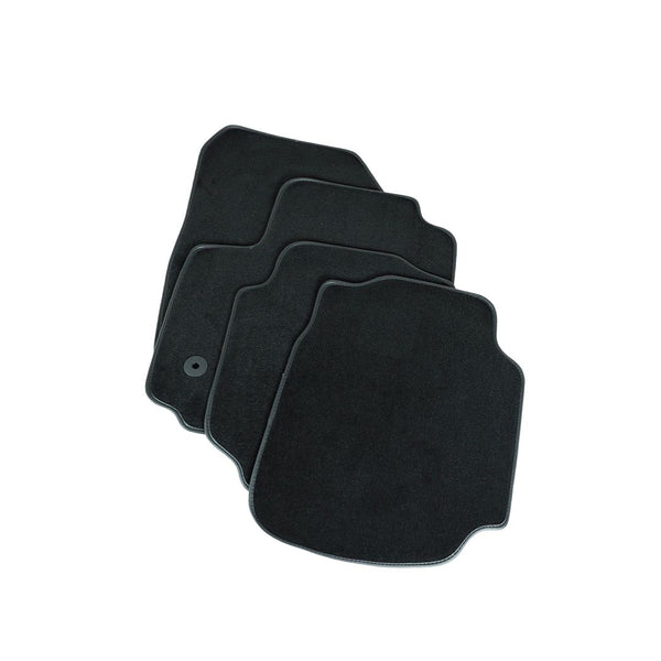 Autoteppiche (schwarz) Volkswagen Polo IV, baujahr 11.2001 - 2009, karosserie schrägheck, ovales Befestigungssystem | 1088954BLACK