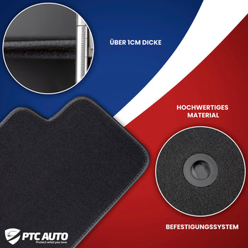 Autoteppiche (schwarz) Toyota Corolla X, baujahr 08.2013 - 06.2018, karosserie kombi, e160/e170/e180 #2 - 2