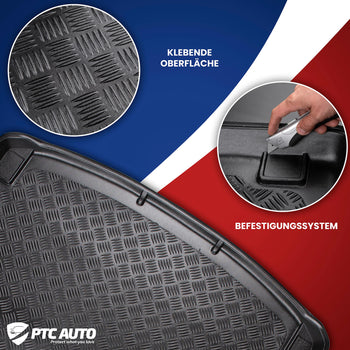 Kofferraumwannen BMW 5er Reihe E60, karosserie limousine, baujahr 07.2003 - 02.2010, ohne raumteilere auf der linken seite #1 - 4